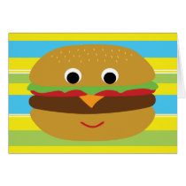 Retro Cheeseburger Cards