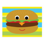 Rétro cheeseburger cartes postales