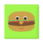 Retro Cheeseburger Refrigerator Magnet