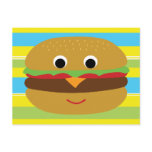 Retro Cheeseburger Postcard