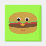Retro Cheeseburger Refrigerator Magnet