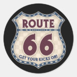 Retro Chequered 66 Stickers
