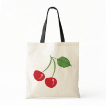 Retro Cherries Tote Bag