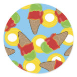 Retro Cherry and Lime Ice Cream Sticker