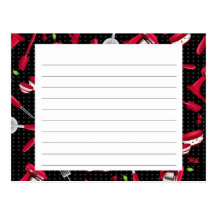 Retro Cherry Polka Dot Kitchen Gadget Recipe Card Post Card