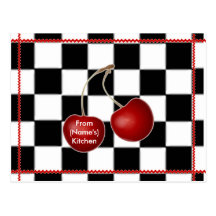 Retro Cherry Recipe Cards ~ New & Improved! Post Card