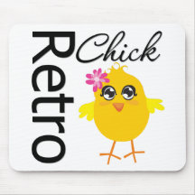 Retro Chick Mousepads
