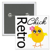 Retro Chick Pins