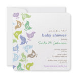 Retro Chicks Boy Baby Shower Party Invitation