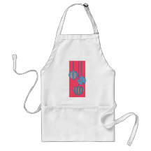 Retro Christmas Balls red Apron