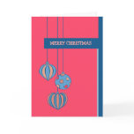 Retro Christmas Balls red Card