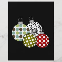 Retro Christmas Balls T-shirts and Gifts Flyer Design