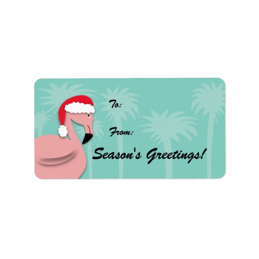 retro christmas gift tag pink flamingo zazzle retro christmas gift tag pink flamingo zazzle