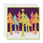 Retro Christmas Trees Holiday Party invitations