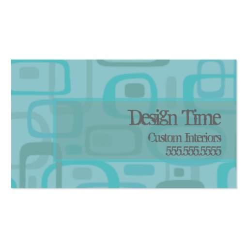 retro circles business card templates