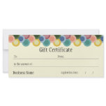 Retro Circles Gift Certificate rack cards
