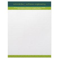 Retro Circles Green & Teal Business Letterhead
