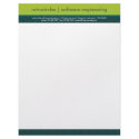 Retro Circles Green & Teal Business Letterhead
