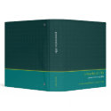 Retro Circles Green & Teal Presentation Binder