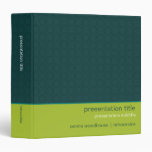 Retro Circles Green & Teal Presentation Binder