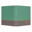Retro Circles Mint & Orange Presentation Binder