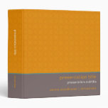 Retro Circles Mint & Orange Presentation Binder