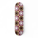 Retro Circles Pattern Skateboard