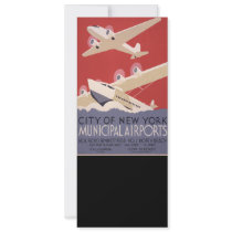 Retro City of New York Airports WPA Poster