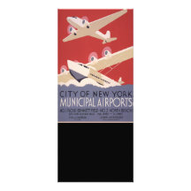 Retro City of New York Airports WPA Poster Personalized Announcement