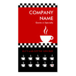 retro coffee checkers punchcard business card template