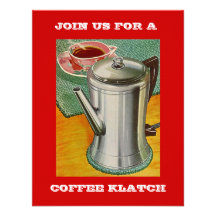 Retro COFFEE PERCOLATOR Invitation PARTY INVITE