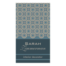 Retro Cogs Teal Business Card