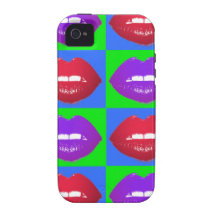 Retro Colour Pop Lips Case-Mate iPhone 4 Covers