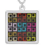 Retro Colourful Pattern Seamless Art - Necklace