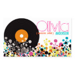 Retro Colourful Vinyl Pop Dots Artist Businesscard Business Card Template