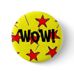 Retro Comix Stars "WOW!" Button