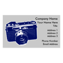 Rétro conception graphique d'appareil-photo dans l cartes de visite professionnelles