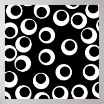 Rétro conception noire et blanche à la mode posters