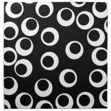 Rétro conception noire et blanche à la mode serviettes en tissus