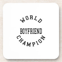 Retro Cool Boyfriends : World Champion Boyfriend Beverage Coaster
