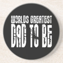 Retro Cool Dads to Be : World's Greatest Dad to be Beverage Coaster