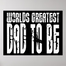 Retro Cool Dads to Be : World's Greatest Dad to be Print