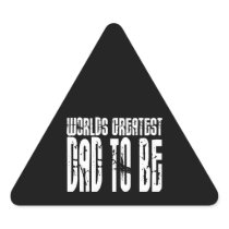 Retro Cool Dads to Be : World's Greatest Dad to be Triangle Sticker