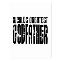 Retro Cool Godfathers : World's Greatest Godfather Post Card