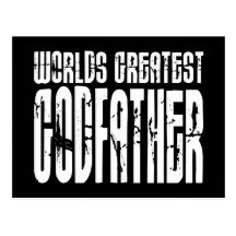 Retro Cool Godfathers : World's Greatest Godfather Postcard