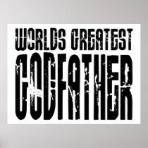 Retro Cool Godfathers : World's Greatest Godfather Print