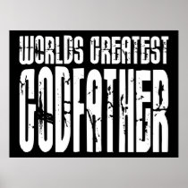 Retro Cool Godfathers : World's Greatest Godfather Print