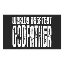 Retro Cool Godfathers : World's Greatest Godfather Rectangular Sticker
