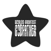 Retro Cool Godfathers : World's Greatest Godfather Sticker