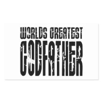 Retro Cool Godfathers : World's Greatest Godfather Rectangular Stickers